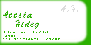 attila hideg business card